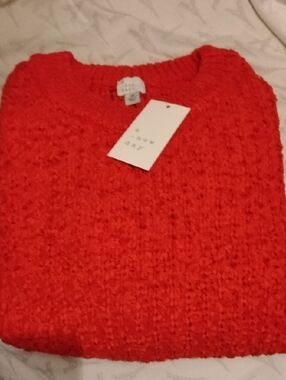 "A New Day" Target 🎯 Orange Red Chunky Knit Sweater Soft Stretchy 3XL